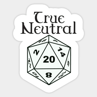 True Neutral Alignment Sticker